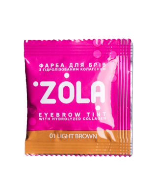 ZOLA Фарба для брів в саше з колагеном 01 Light Brown 5ml