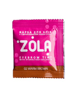 ZOLA Фарба для брів в саше з колагеном 02 Warm Brown 5ml