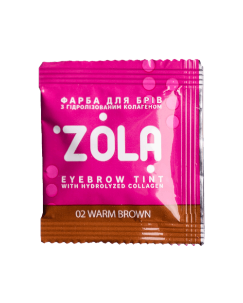 ZOLA Фарба для брів в саше з колагеном 02 Warm Brown 5ml