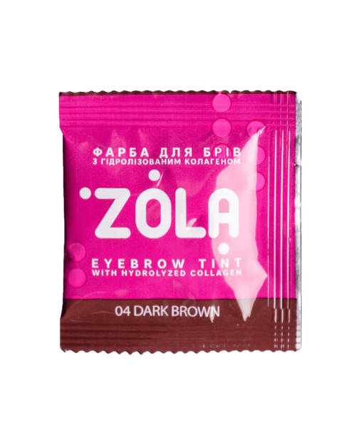 ZOLA Фарба для брів в саше з колагеном 04 Dark Brown 5ml