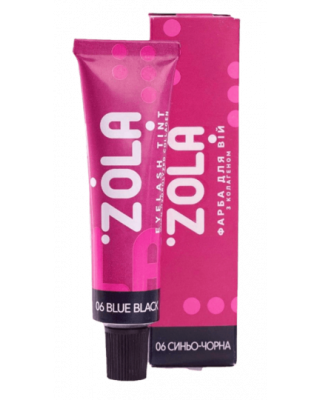 Фарба для вій з колагеном Zola Blue-Black 06 15ml