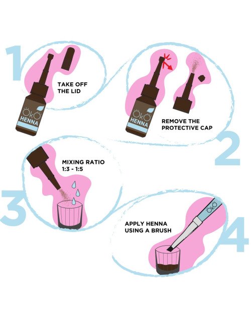Хна для брів OKO Power Powder, 06 Red Wine, 5 г