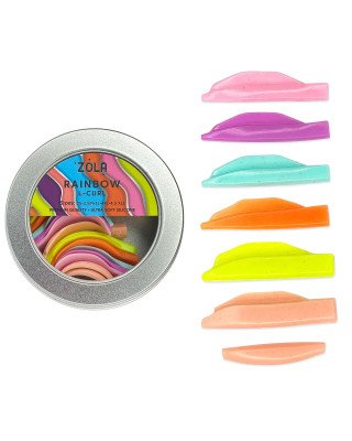 Zola Валики для ламінування Rainbow L-Curl 7 пар