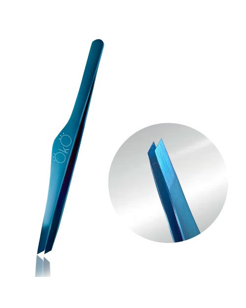   Пінцет скошений OKO Blue Magic Premium (ручне заточування)